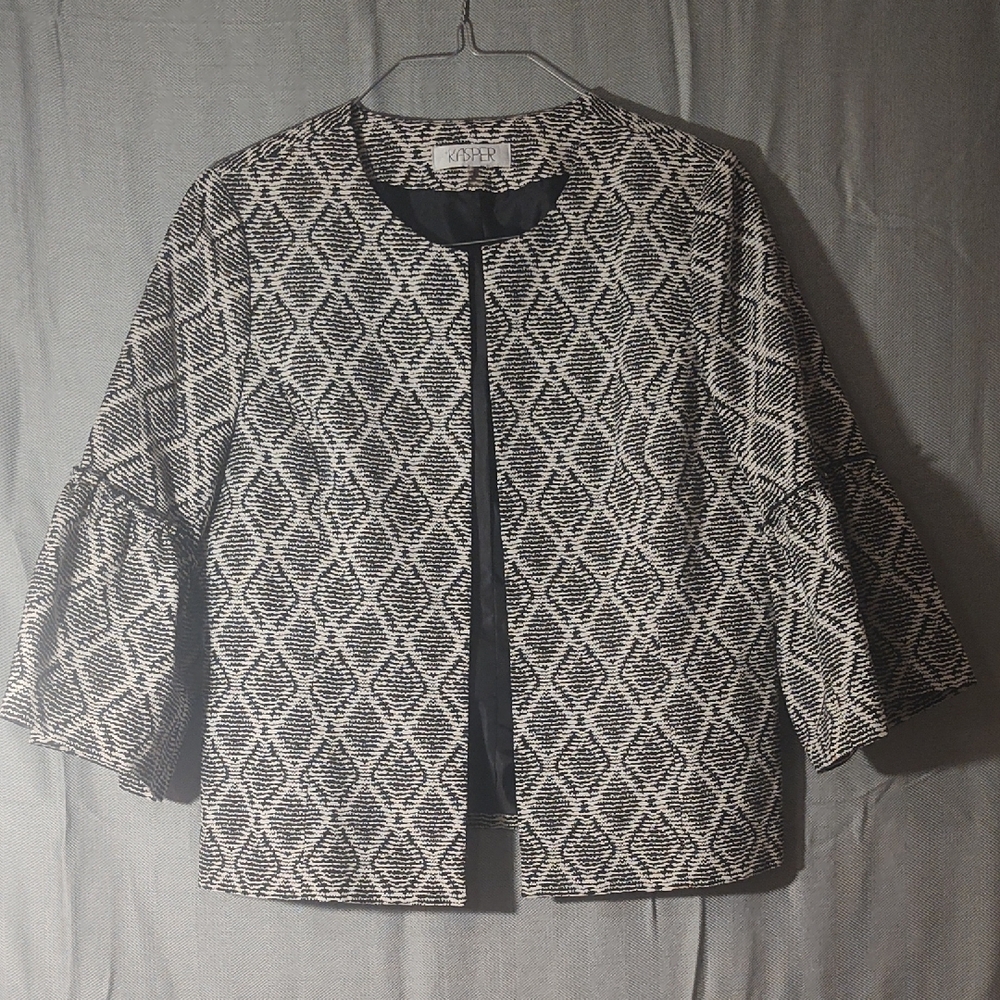 Ann Taylor Black and White Patterned Jacket